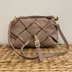 VALENTINA FIORE Pink/Mauve Woven Genuine Leather Bag